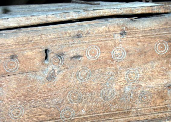 Apotropaic symbols to ward off evil.