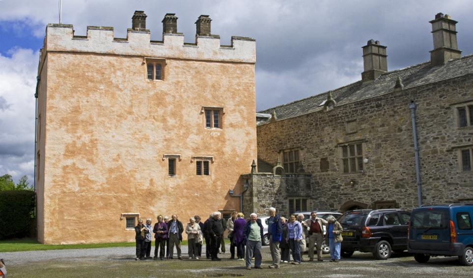 Visitors gather at Isel Hall at the end of the outing.