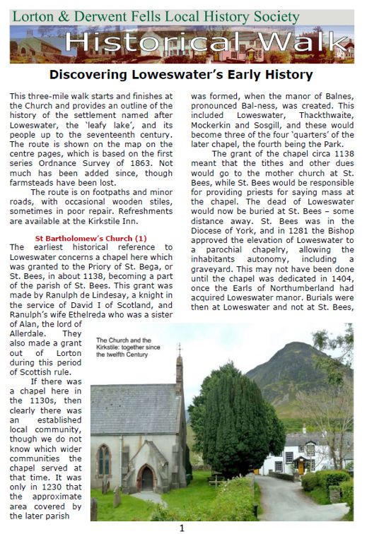 An image of the Loweswater Walk Booklet.