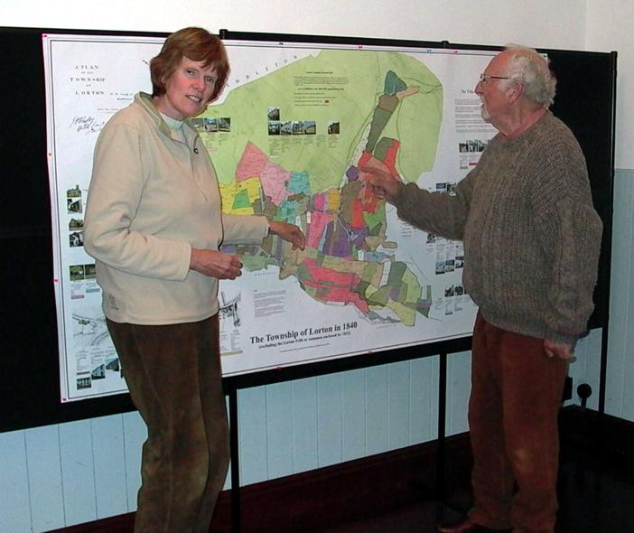 A picture of the Lorton map exhibit.