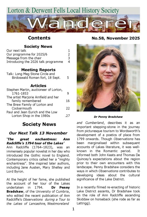 An image of the Wanderer newsletter.